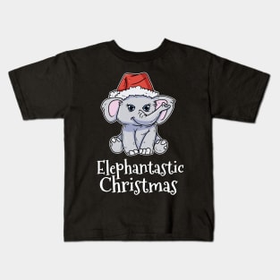 Elephantastic Christmas Merry Christmas Elephant Kids T-Shirt